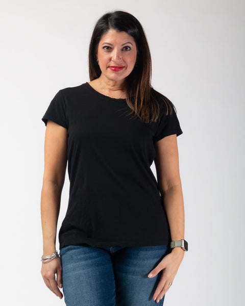 Megan round neck Tee - Black