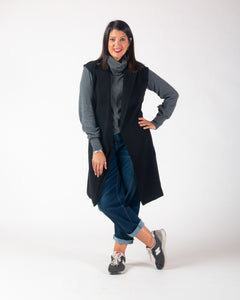 Louisa belted gilet - Black