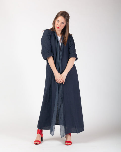 Kenna Linen Kimono - Navy