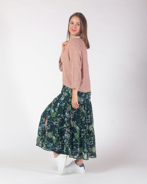 Renatta maxi Skirt - Forrest green