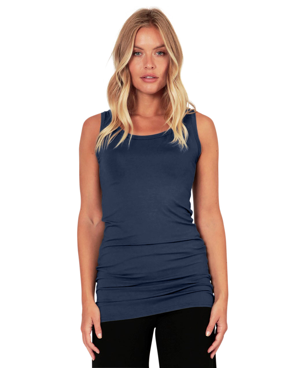 Piper Long Line Vest - Navy