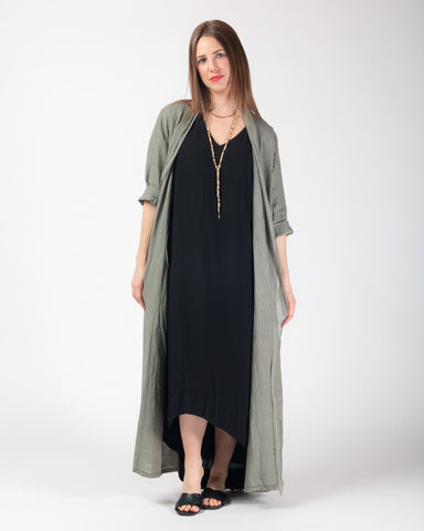 Kenna Linen  Kimono - Olive