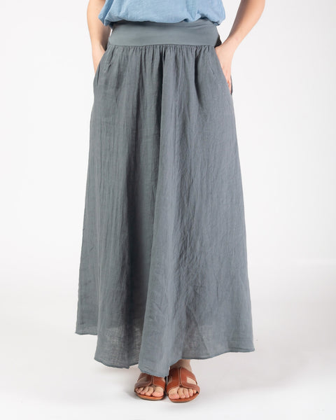 Lula Linen Skirt - Grey