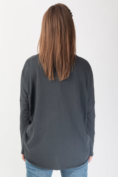 Jessie Hi Lo Top - Charcoal