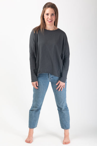 Jessie Hi Lo Top - Charcoal