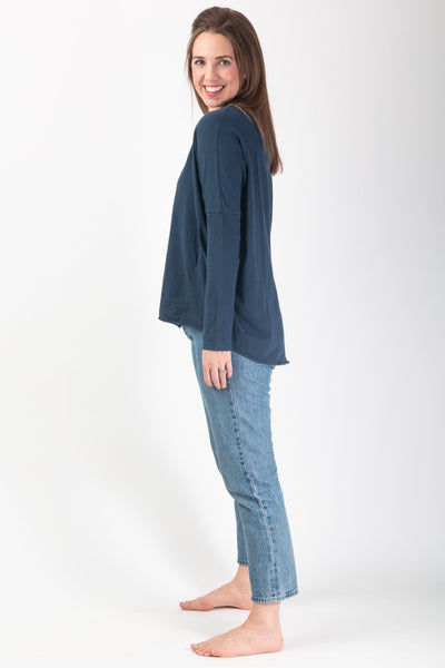 Jessie Hi Lo Top - Navy