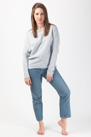 Jessie Hi Lo Top - Light Grey