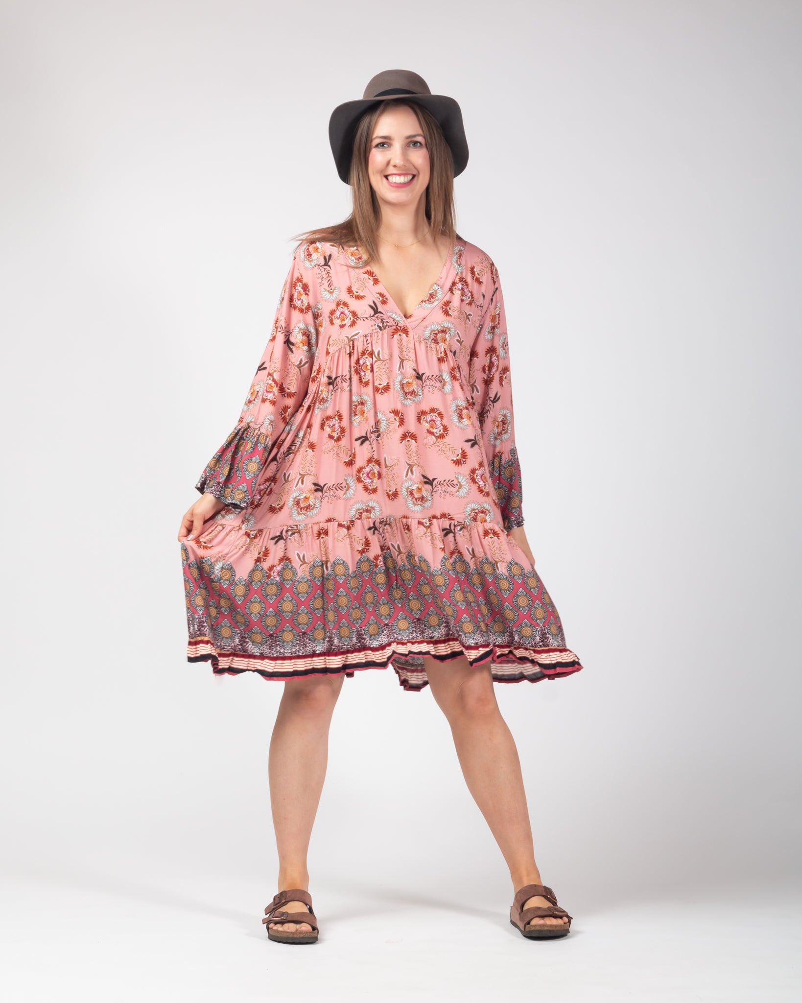 Faye short dress - Apricot