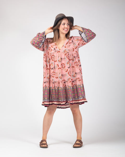 Faye short dress - Apricot