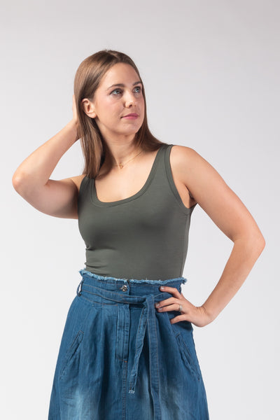 Piper Long Line Vest - Charcoal
