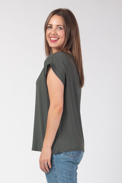 Phoebe - Plain Jersey Tee - Navy