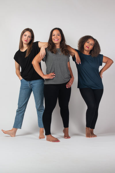 Phoebe - Plain Jersey Tee - Navy