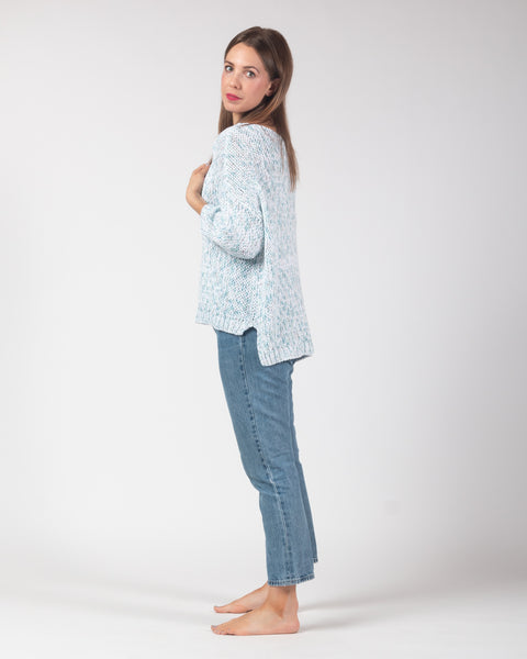 Tilly Knit - Powder Blue/ Silver