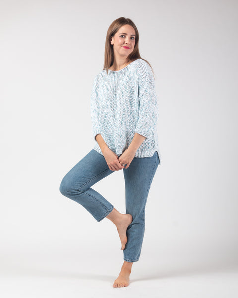 Tilly Knit - Powder Blue/ Silver