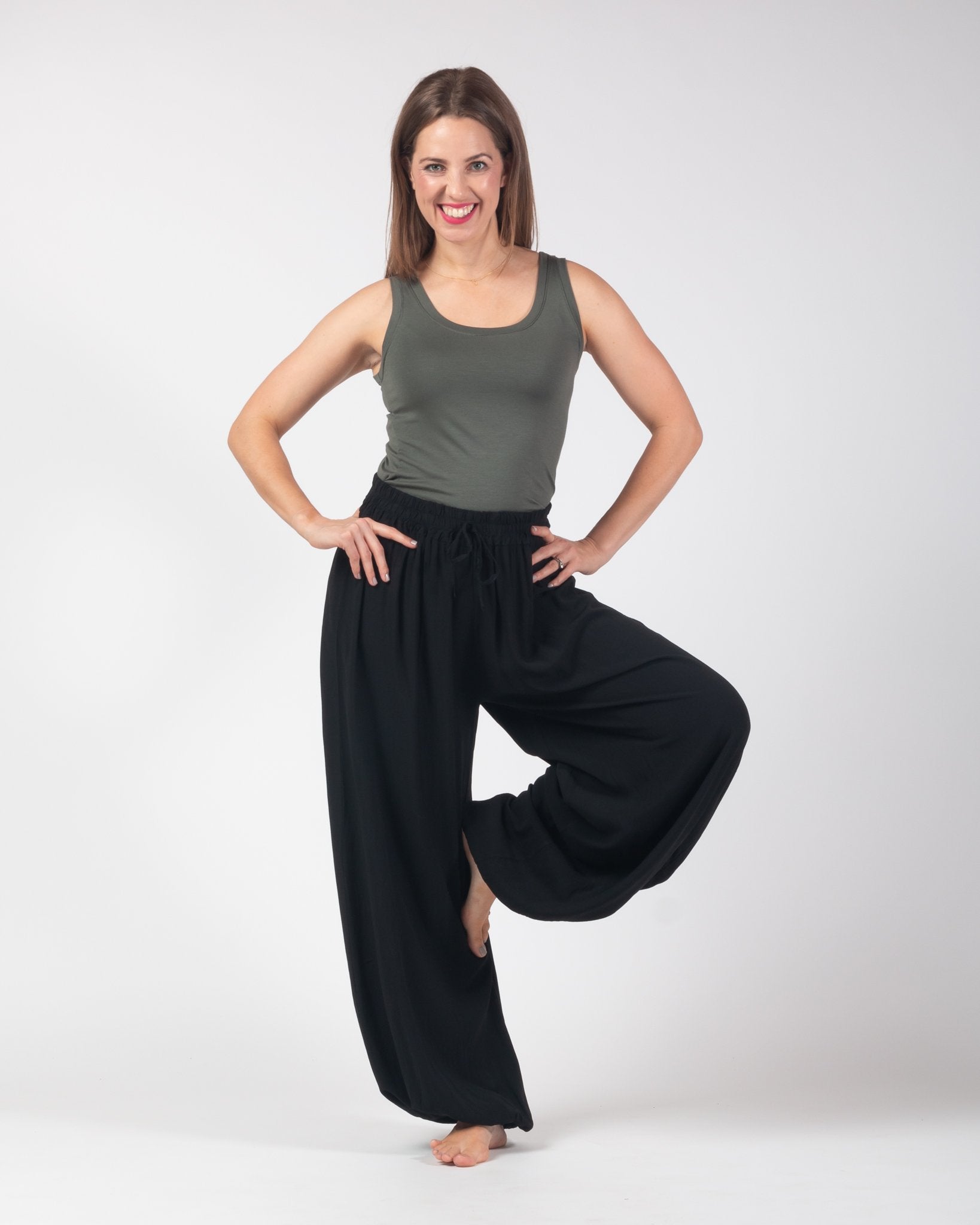 Josie Hareem Trousers - Black