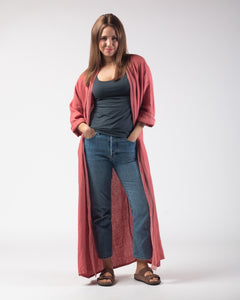 Kenna Linen  Kimono - Salmon