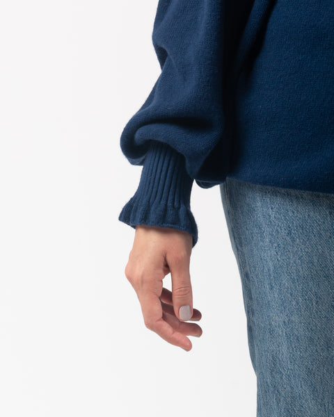 Naya - Puff Sleeve Knit - Navy