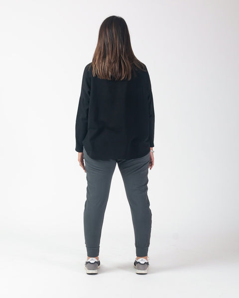 Jayden cowl neck top - Black