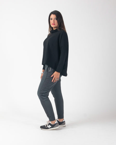 Jayden cowl neck top - Black