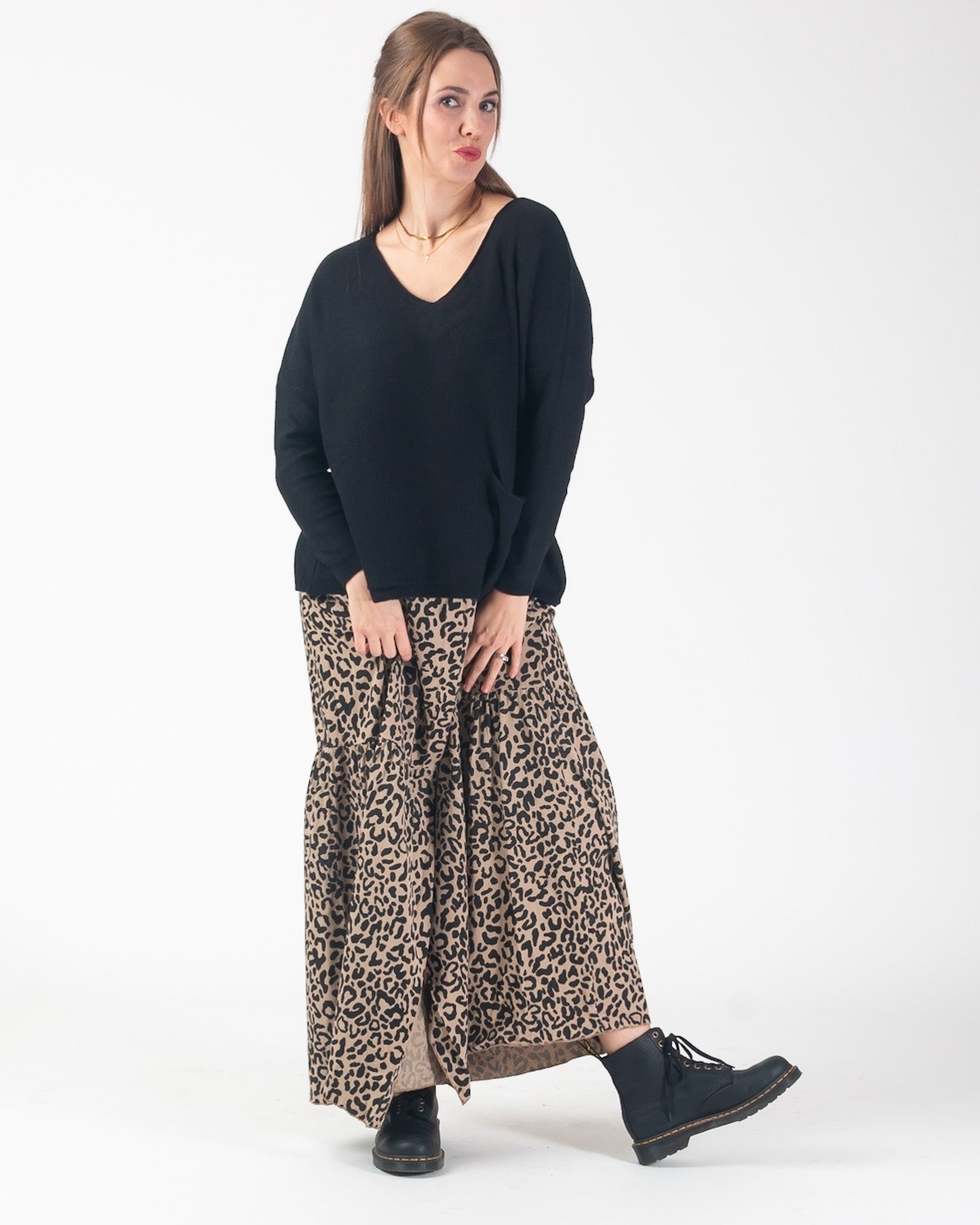 Maru Leopard maxi skirt