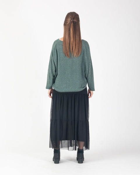 Lina Sparkle fine knit - Green