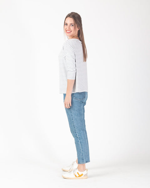 Danny Stripe Tee - Grey