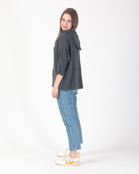 Pixie soft knit sweater- Charcoal