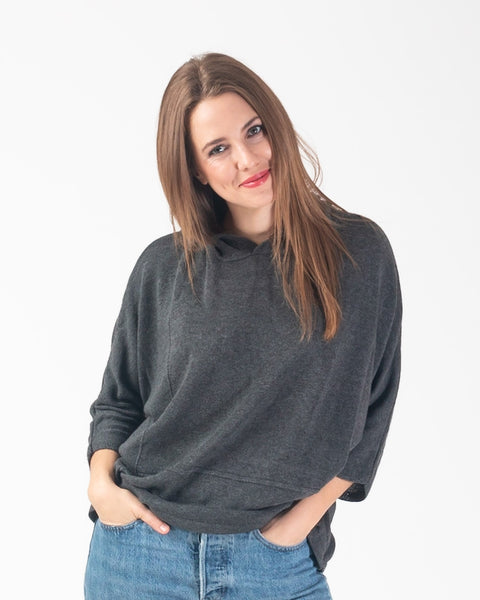Pixie soft knit sweater- Charcoal