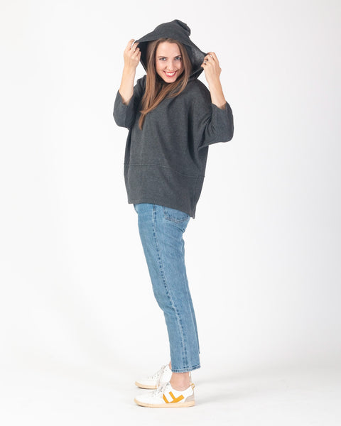 Pixie soft knit sweater- Charcoal