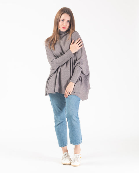 Pepper Poncho knit- Biscuit