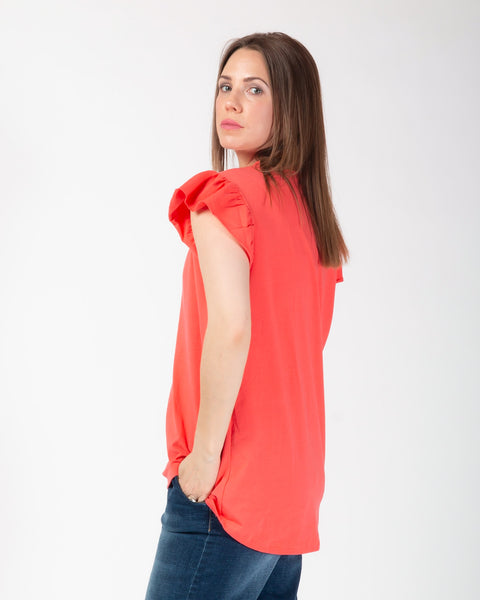 Sydney Sparkle Star Tee - Coral