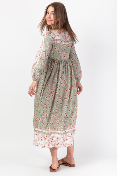 Callie Boho Dress - Sage