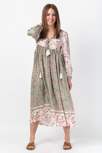 Callie Boho Dress - Sage