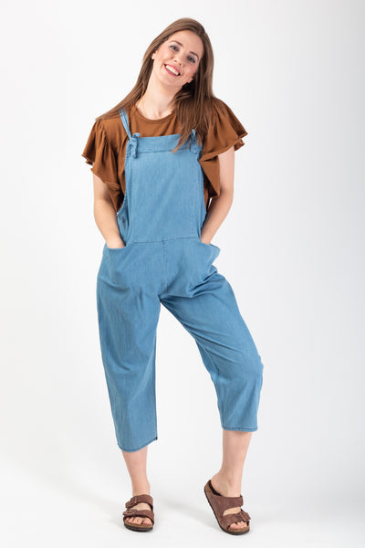 Carli Tobacco Frill sleeve Tee
