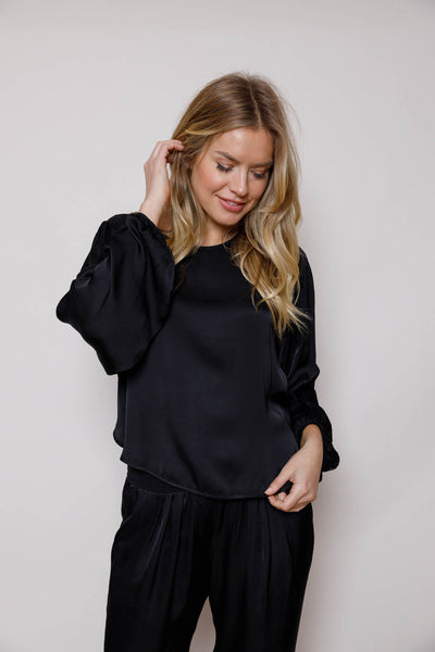 Willow Satin blouse - Black