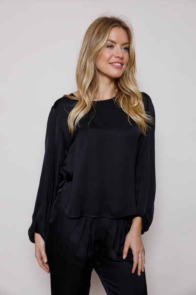 Willow Satin blouse - Black