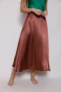 Wisteria maxi skirt -  Rust