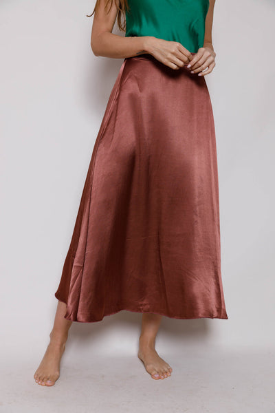 Wisteria maxi skirt -  Rust