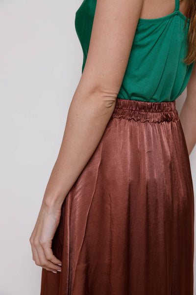 Wisteria maxi skirt -  Rust